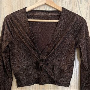Abercrombie Twist Front Sparkly Top